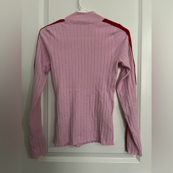 LOVERS + FRIENDS PINK MOCK NECK SWEATER - X SMALL - Picture 5 of 7